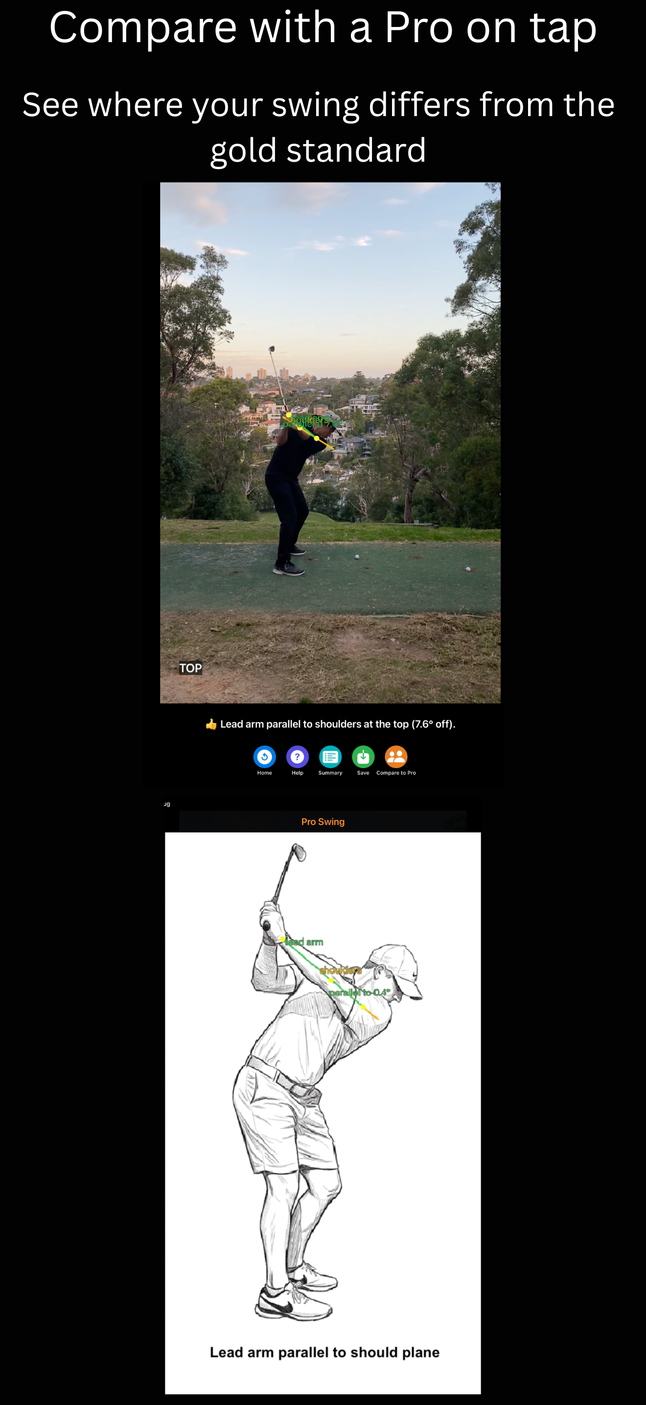 Compare your swing against a pro
