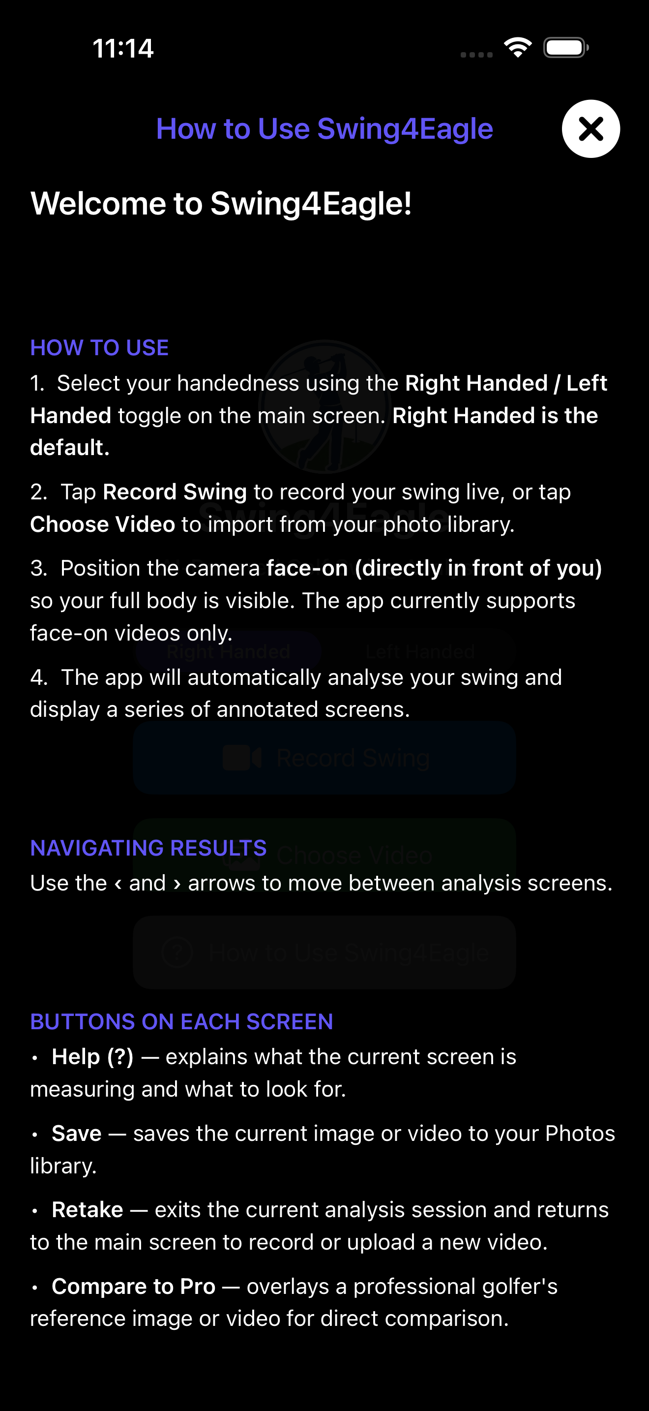 Pose detection screenshot
